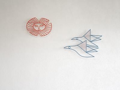 Zwei V&ouml;gel und Sonne von Louis Leo Weber, 1952