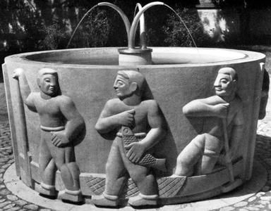 Jubil&auml;umsbrunnen von Louis Leo Weber, 1945