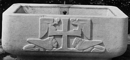 Die vier Evangelistensympole von Christel Hettinger, 1951