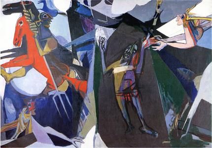 Odysseus an den Klippen der Ph&auml;aken von Karl Glatt, 1968
