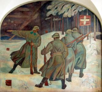 Grenzwacht im Weltkrieg von Jakob Otto Plattner, 1924