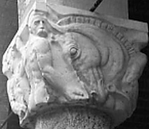 M&auml;nner und Pferd von Otto Roos, 1942