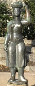 M&auml;dchen mit Fruchtschale von Louis Leo Weber, 1957