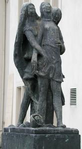 Drei lachende M&auml;dchen von Alexander Zschokke, 1966