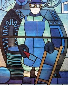 Gelb-Blau-Rot (Blau) von Rudolf Maeglin, 1968