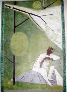 Sitzender Hirt mit Stecken von Charles Hindenlang, 1951