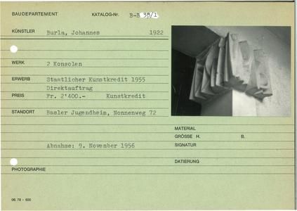Ohne Titel von Johannes Burla, 1956